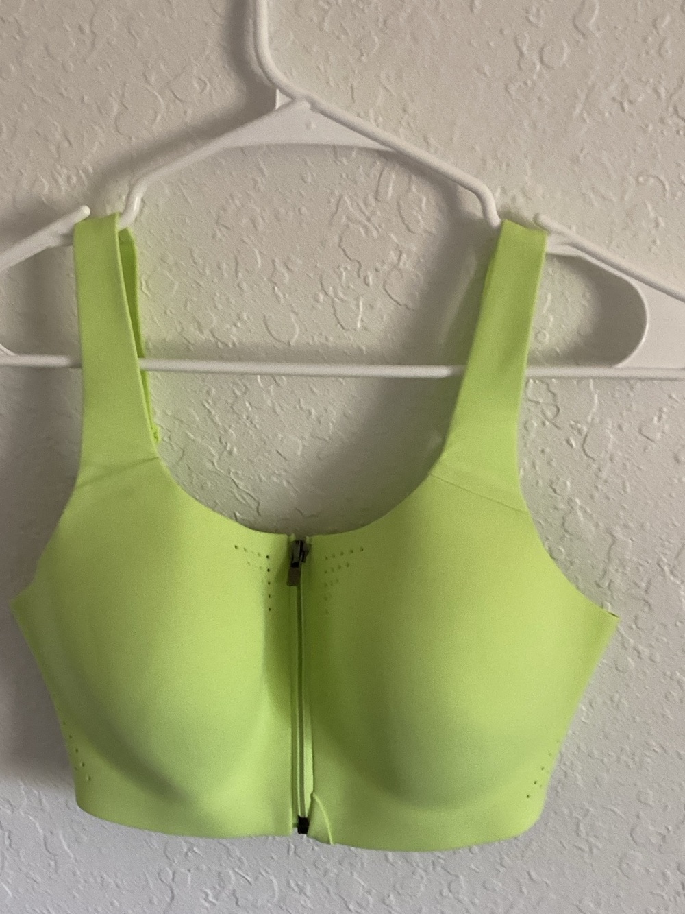Victoria's Secret Neon Lime Front-Zip Sports Bra